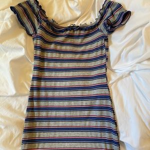 stripped tight dress